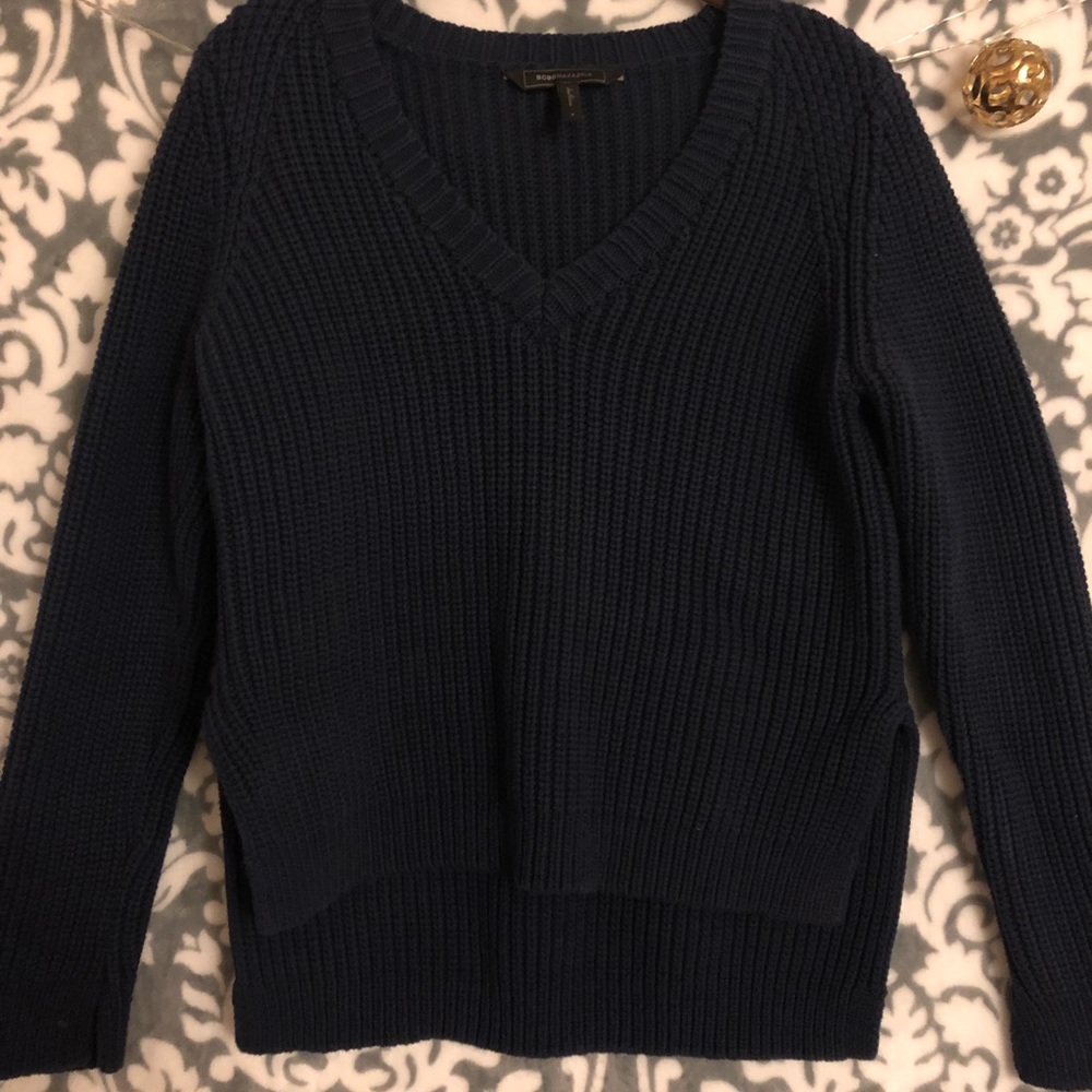 BCBG Navy Blue Crop Sweater!
